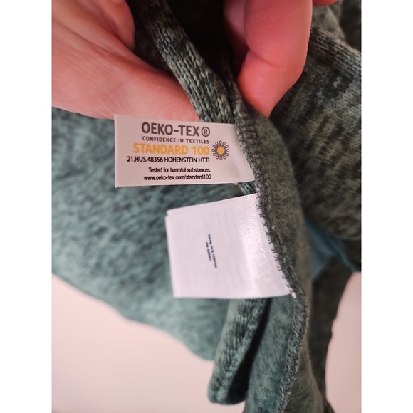 Lands End Blazer Women 1X Green Jacket Fleece Knit Classic Preppy Coastal Fun - Picture 6 of 16